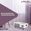 Bajaj Blow Hot 2000 Watts Fan Heater | Temperature Control | 2 Heat Setting (1000W / 2000W) | Auto Thermal Cut-Out | 2 Yr Warranty 【White/Black】