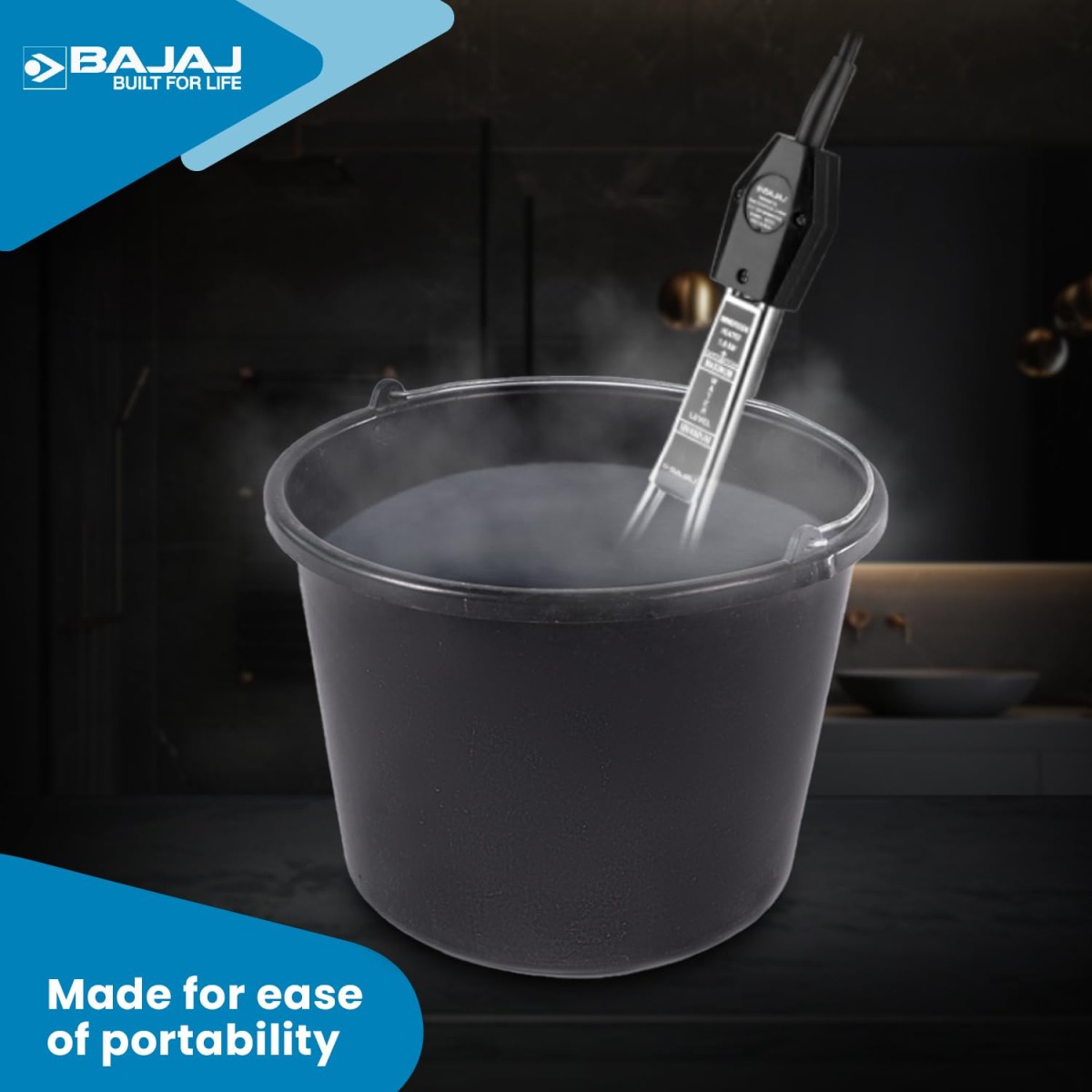 Bajaj Copper 1000 W Immersion Rod Heater For Home|Water Heater Rod For Efficient Heating|With Anti-Corrosive Nickel Plating|ISI Approvel Safety & Quality|2-Yr Warranty|Black/silver Bajaj Copper 1000 W Immersion Rod Heater For Home|Water Heater Rod For Efficient Heating|With Anti-Corrosive Nickel Plating|ISI Approvel Safety & Quality|2-Yr Warranty|Black/silver