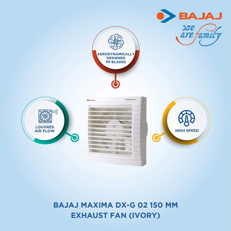 Bajaj Maxima DX-G 02 150 mm Exhaust Fan (Ivory)