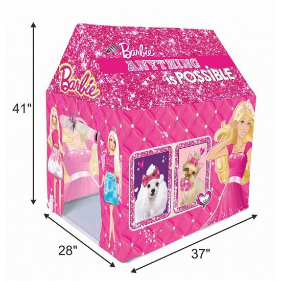 Barbie Theme Kids Play Tent House, Multicolor