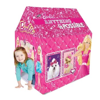 Barbie Theme Kids Play Tent House, Multicolor