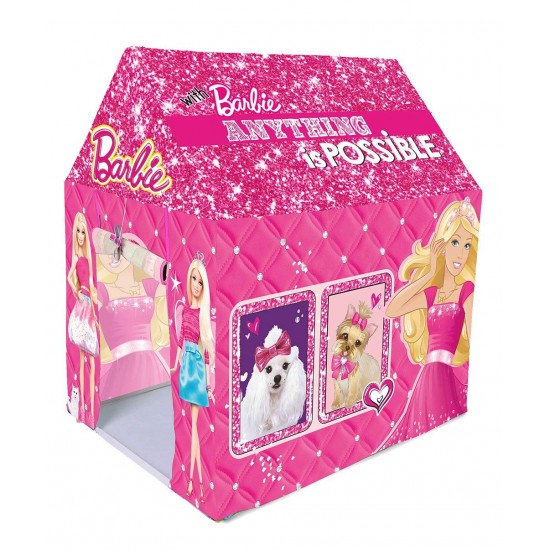 Barbie Theme Kids Play Tent House, Multicolor