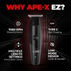 Beardo Ape-X EZ Trimmer for Men Beard | 110 Min Run Time | 7000 RPM Motor | Lithium Ion Battery | Multiple Length Settings | Durable Blades | Beard Trimmer for Gen Z