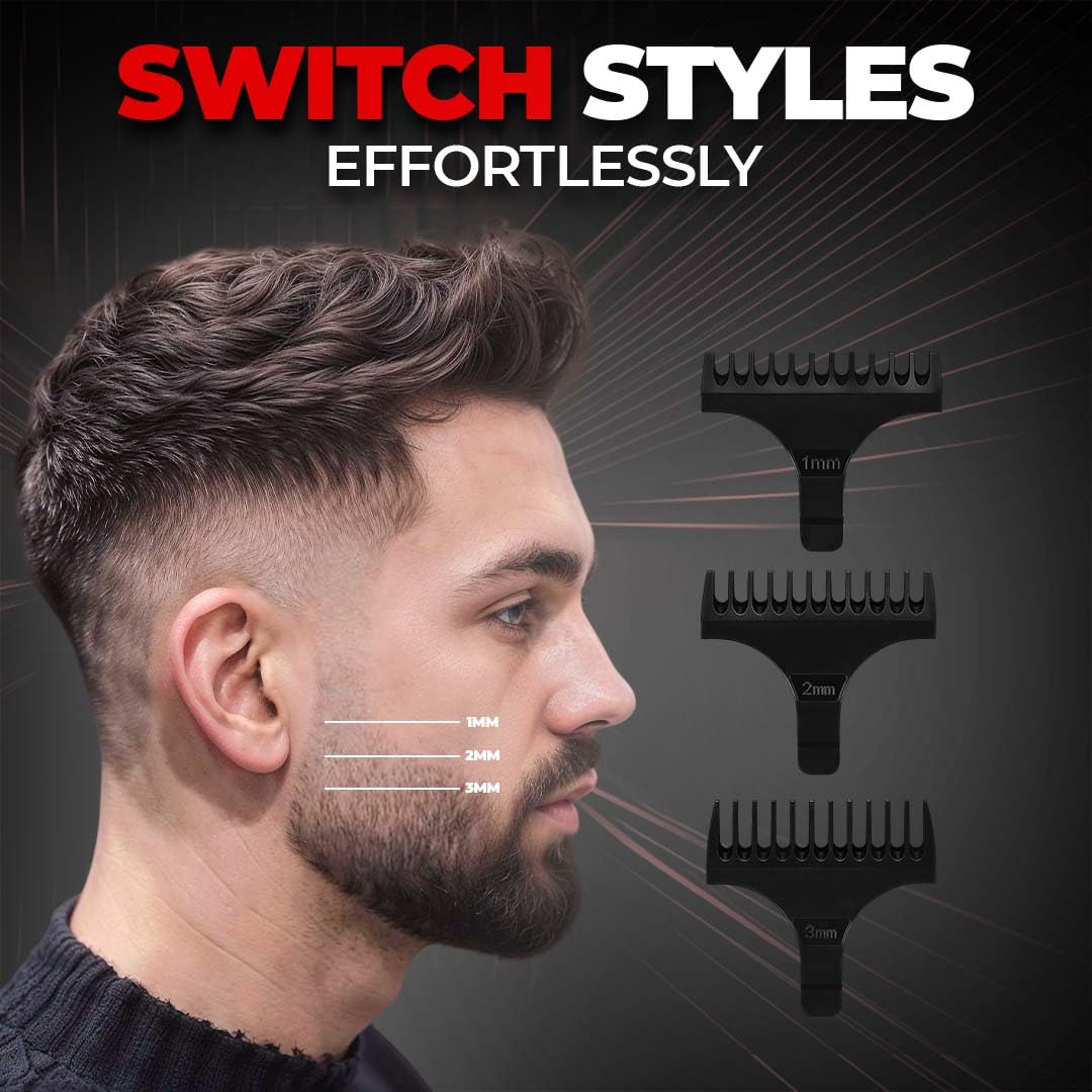 Beardo Ape-X EZ Trimmer for Men Beard | 110 Min Run Time | 7000 RPM Motor | Lithium Ion Battery | Multiple Length Settings | Durable Blades | Beard Trimmer for Gen Z