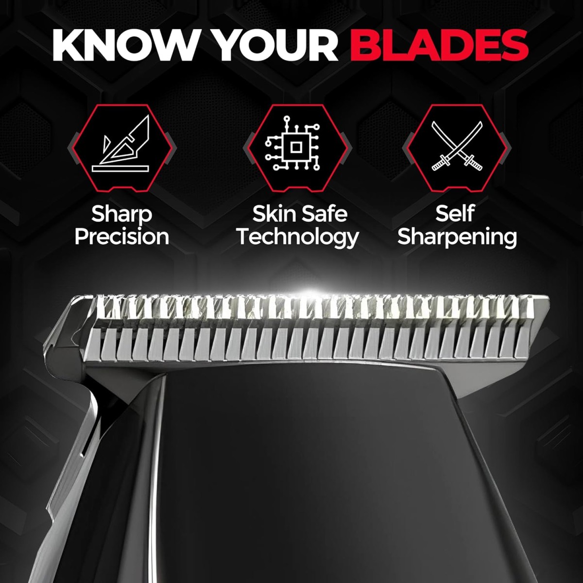 BEARDO ApeX Go Trimmer 80 min Runtime 3 Length Settings Black