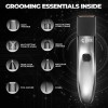 Beardo Chrome Beast Multipurpose Full Body Groomer Trimmer Set For Men | 40 Length Settings | 8 attachments | Beard/Hair/Body/Precision/Ear/Nose Trimmer|With Dock|90 min. run time | All-in-1 trimmer