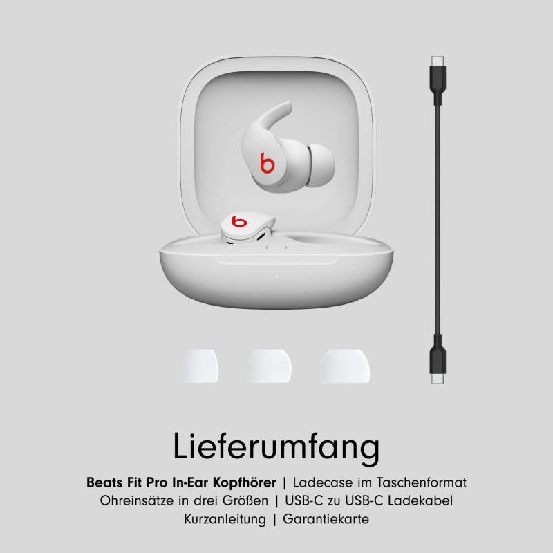 Beats Fit Pro - Wireless Bluetooth Noise Cancelling Earbuds - IPX4 Rating, Sweat Resistant, Up to 6H Battery Life, Up to 24H w Charging Case, Voice Assistant, Apple & Android Compatible, Sage Grey