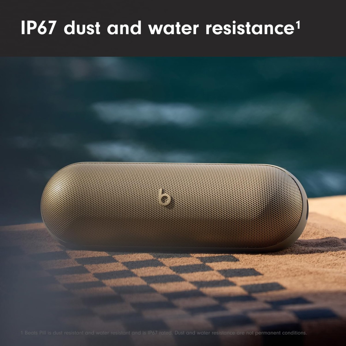 Beats Pill – Wireless Bluetooth Speaker and Portable Charger via USB-C – Up to 24 Hours Battery Life, IP67 Water Resistant, Apple & Android Compatible, Built-in Microphone – Champagne Gold Beats Pill – Wireless Bluetooth Speaker and Portable Charger via USB-C – Up to 24 Hours Battery Life, IP67 Water Resistant, Apple & Android Compatible, Built-in Microphone – Champagne Gold