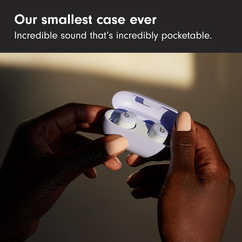 Beats Solo Buds — Wireless Bluetooth Earbuds | 18 Hours of Battery Life | Apple & Android Compatibility | Built-in Microphone - Arctic Purple
