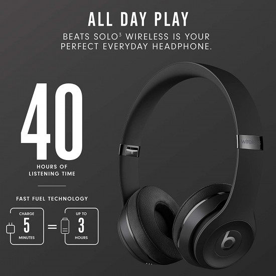 Beats Solo3 Wireless On-Ear Headphones Latest Model Black