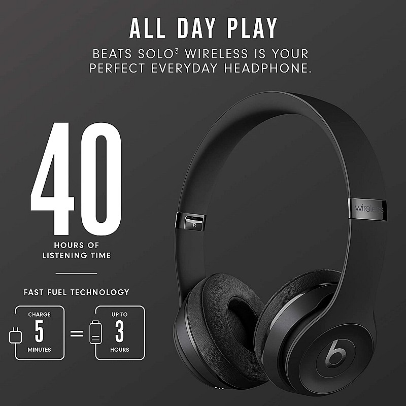 Beats Solo3 Wireless On-Ear Headphones Latest Model Black