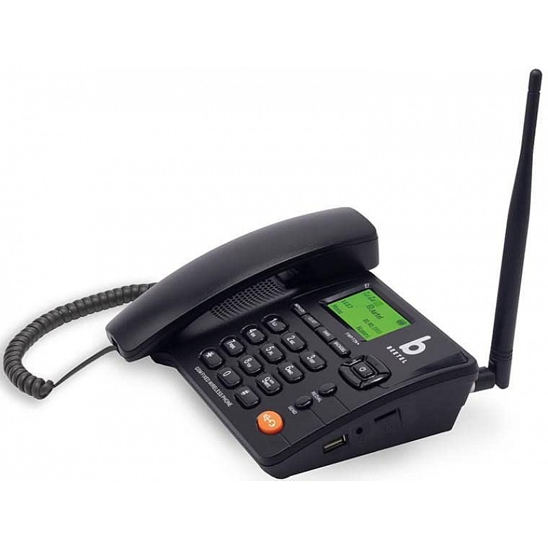 Beetel F2N+ FWP Fixed landline Phone,Wireless with LCD Display, Quad Band Black