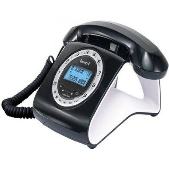 Beetel M73 Caller ID Corded Landline Phone with 16 Digit LCD Display, Retro Design