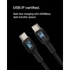 Belkin Apple Certified Braided USB-C to USB-C Cable (1 Meter) for iPhone 17, Air, Pro, Pro Max, 16, 15, Samsung Galaxy S25, S24, Galaxy Note, Google Pixel 10, iPad Pro | 2 Years Warranty | Black