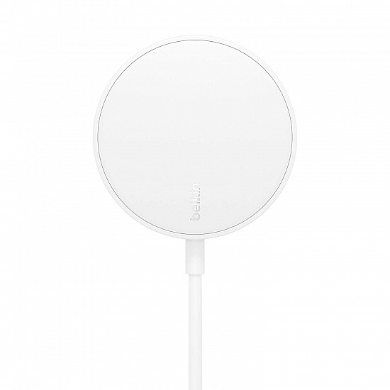 Belkin Magnetic Wireless Charger (Power Supply Not Included) Compatible with MagSafe with 6W) White