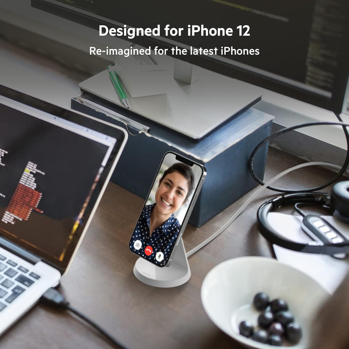 Belkin Magnetic Wireless Charger with Stand Magsafe Compatible iphone & anroid etc.