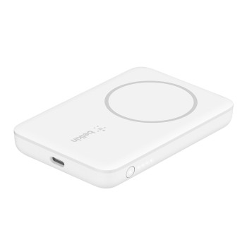 Belkin Quick Charge Magnetic Wireless Power Bank 2500mAh for iPhone 13/13 Pro/13 Pro Max/13 Mini/12/12 Pro/12 Pro Max/12 Mini Compatible for Magsafe Covers - (BPD002BTWH, White, Sleek Design) Belkin Quick Charge Magnetic Wireless Power Bank 2500mAh for iPhone 13/13 Pro/13 Pro Max/13 Mini/12/12 Pro/12 Pro Max/12 Mini Compatible for Magsafe Covers - (BPD002BTWH, White, Sleek Design)