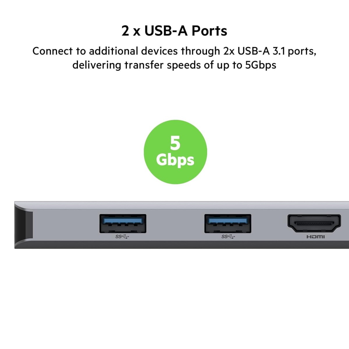 Belkin USB C Hub, 5-in-1 Multiport Adapter Dock with 4K Hdmi, 2 X USB A 3.1, Sd Card Slot and Microsd for MacBook Pro, Air, Ipad Pro, Xps and More Belkin USB C Hub, 5-in-1 Multiport Adapter Dock with 4K Hdmi, 2 X USB A 3.1, Sd Card Slot and Microsd for MacBook Pro, Air, Ipad Pro, Xps and More