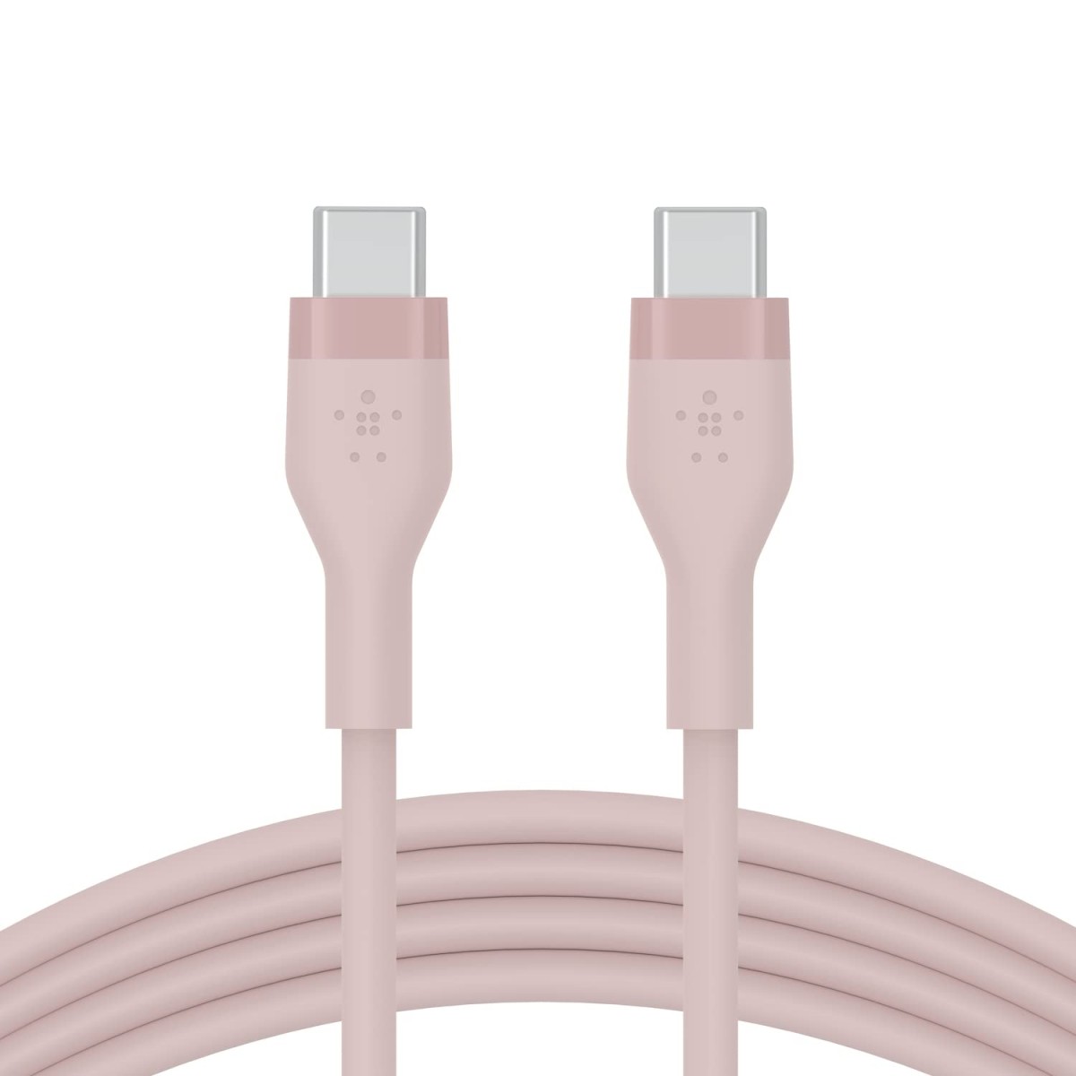 Belkin USB-C to USB-C Fast Charging Type C Cable, Charge and Sync Ultra Flexible Silicone Cable, 60W PD, USB-IF Certified 3.3 feet (1 meters) – Pink