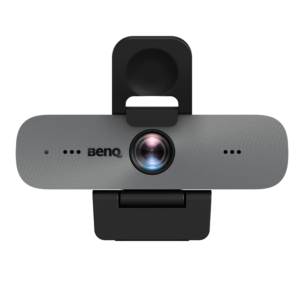 BenQ DVY31 Zoom™ Certified 1080p Full HD Compact Webcam, Privacy Cover, Omnidirectional Mics with Noise Suppression, Wide Field of View, Low Distortion, Digital Zoom, Black
