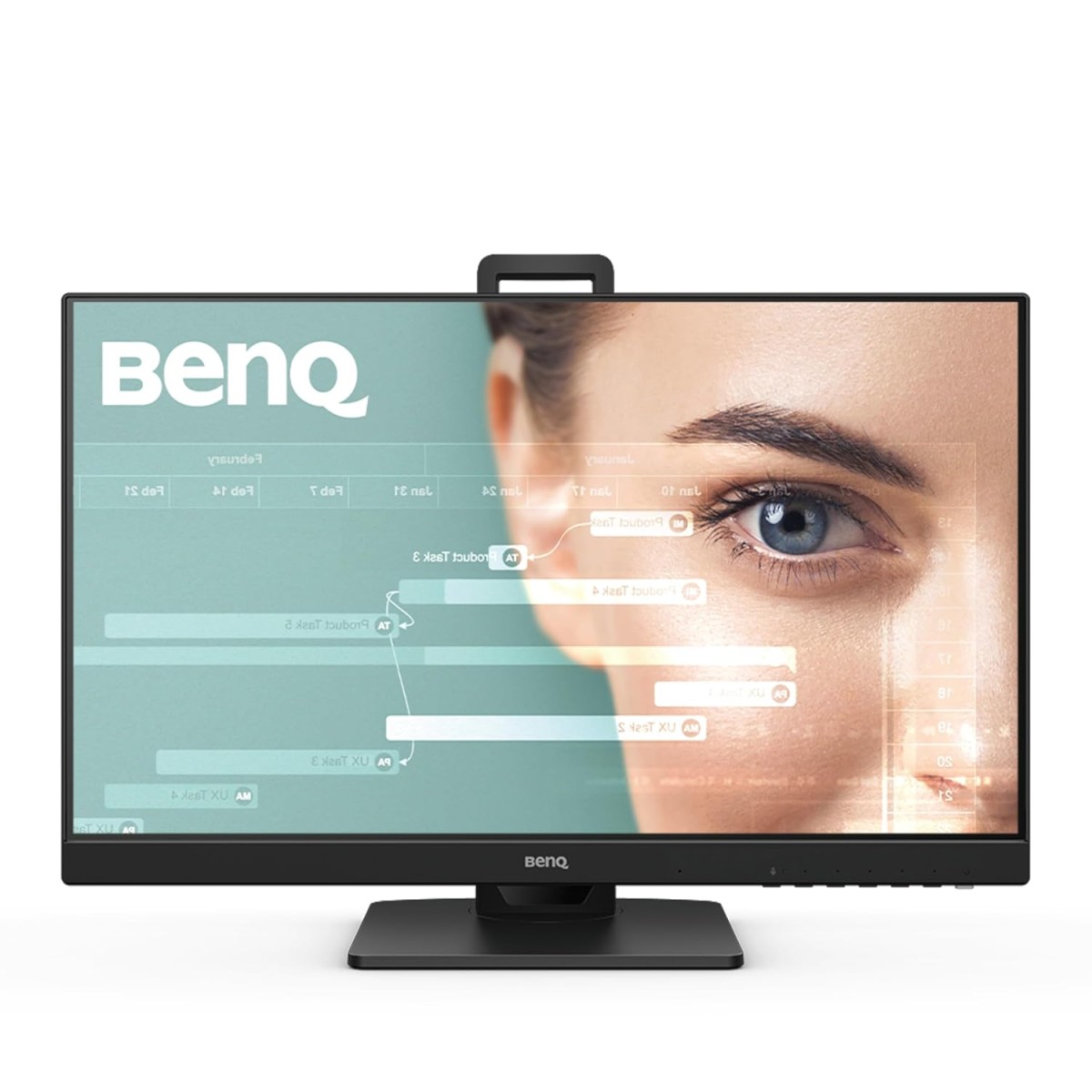 BenQ GW2485TC 24 inch (60 cm) IPS Full HD 75Hz Ultra-Slim Bezel Monitor with Height Adjustment, Eye Care, Brightness Intelligence, Speakers, USB-C (PD 60W), HDMI, DP, Coding Mode, Daisy Chain (Black)