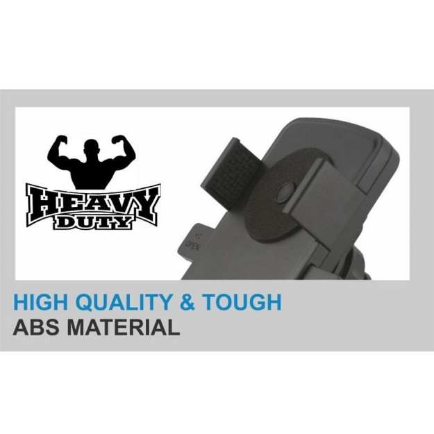 Bergmann ABS Plastic Auto-grip Car Mobile Holder (Black, XXL)