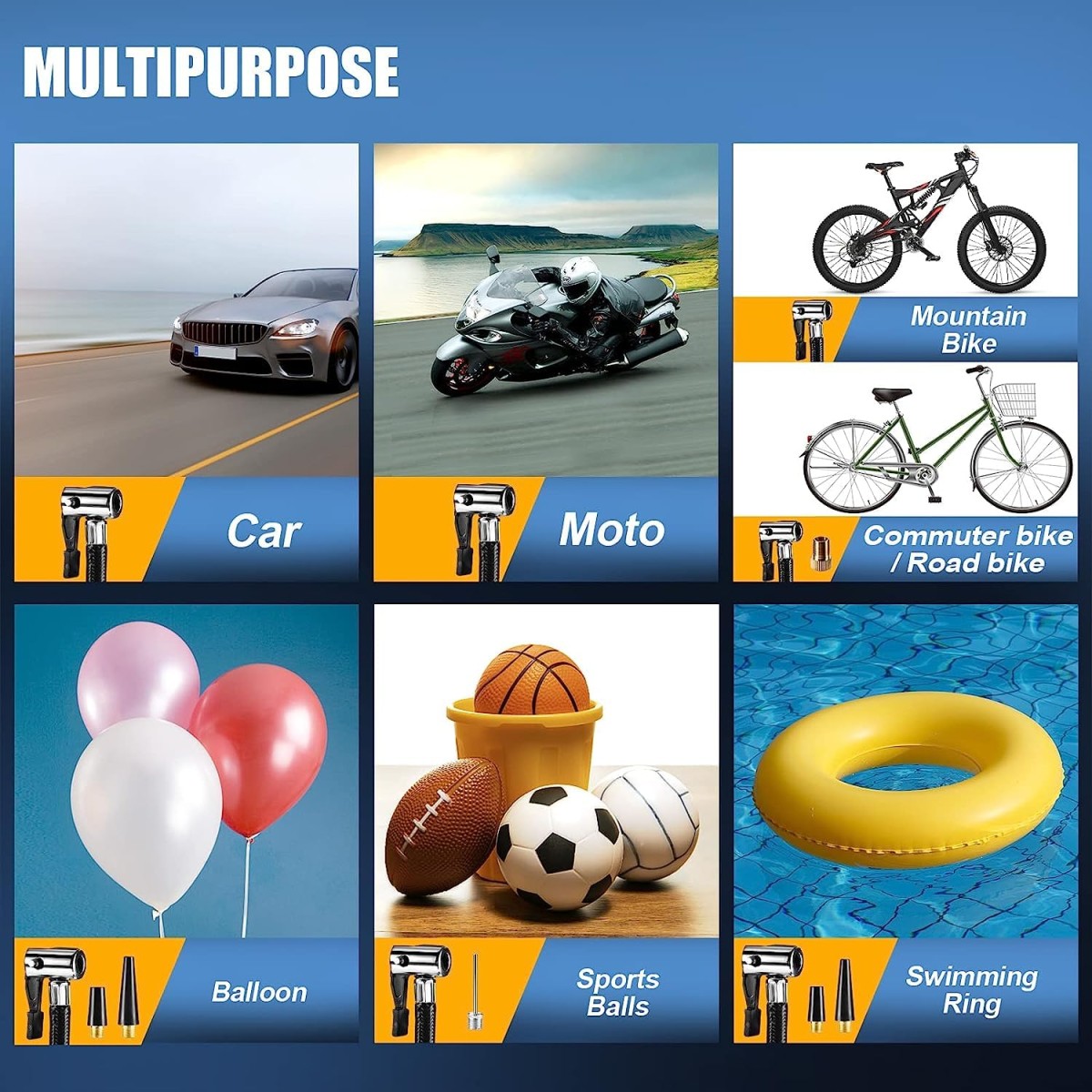 Bergmann Striker Digital Compact & Portable Car & Bike Tyre Inflator | 12V Dc, 120W, 100% Copper Motor | Digital Gauge with Preset & Auto Cut-Off | Braided Hose | Led Light | Red