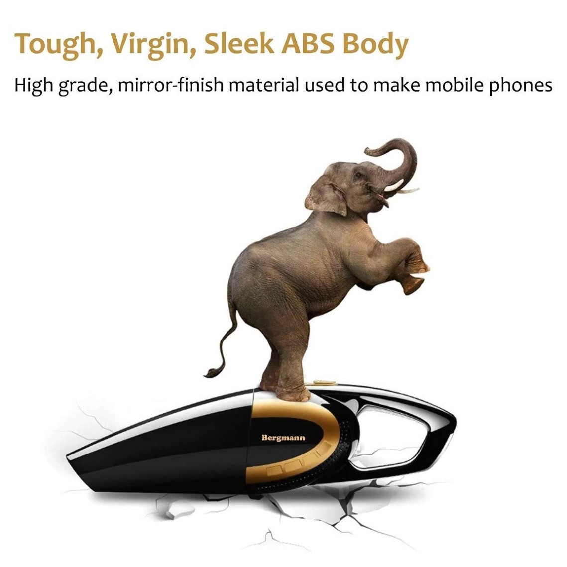 Bergmann Stunner Car Vacuum Cleaner with Stainless Steel HEPA Filter (Black)