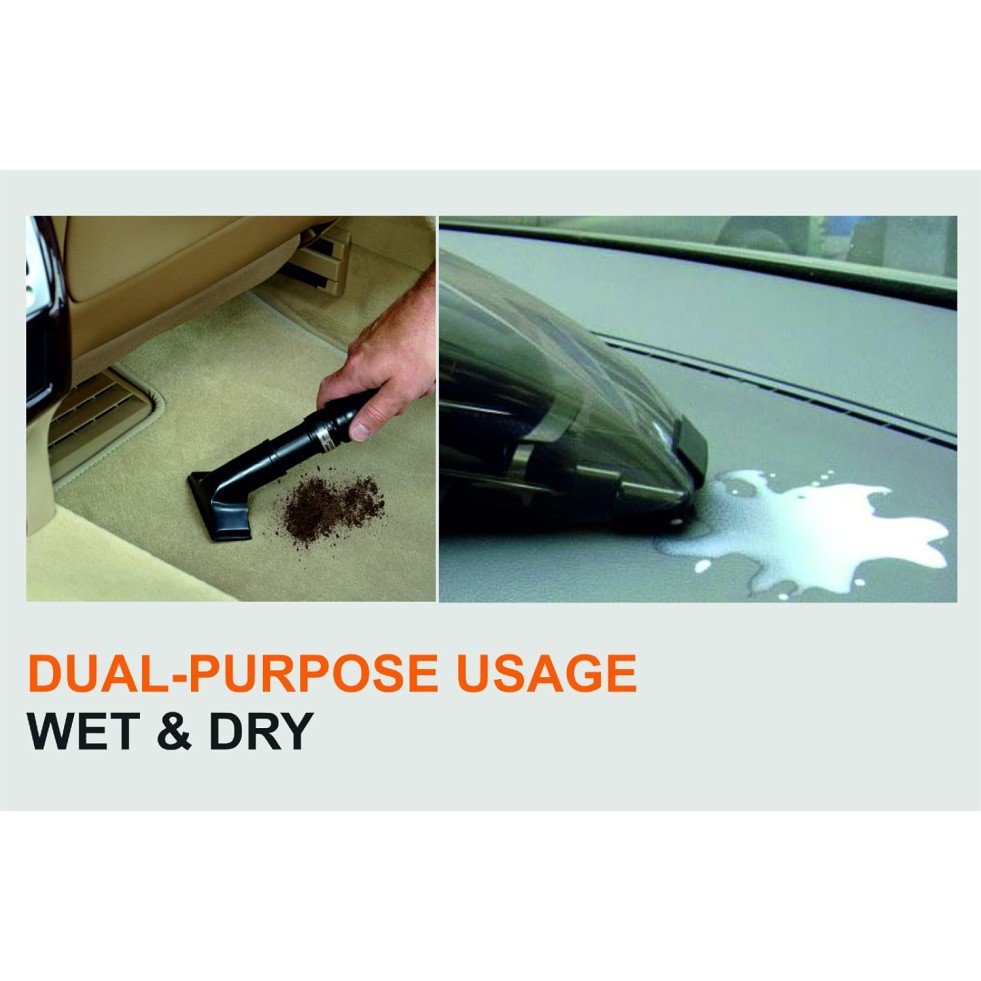 Bergmann Tornado Car Vacuum Cleaner|With Hepa Filter|Sleek Trendy Design|12V Dc,60W|3M Power Cord|Blue,40 Liter