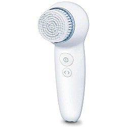 Beurer FC 65 Pureo Deep Clear Facial Brush with 2 Function Levels Vibrating and pulsating | 3 Speed Settings | Battery-Powered | Blue LED Light