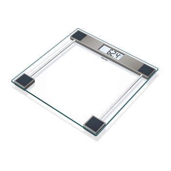 Beurer GS 11 Glass Bathroom Weight Scale I Quick Start Technology I With Transparent LCD Digital Display I Ultra-flat design I Maximum Weighing Capacity is 150 kg I 3 Years Warranty