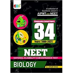 Biology NEET 34 Previous Years Solved Papers Book, NTA 34 Previous Year NEET Questions and Solutions, Best NEET 2022 Preparation Book, Revised Edition