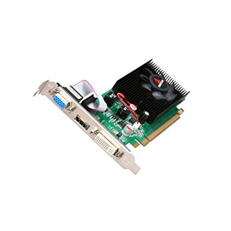 Biostar NVIDIA GeForce G210 1GB Graphics Card, 1GB GDDR3, 64 Bit, VGA/DVI/HDMI Edition, PCI Express 2.0 x16 Bus Interface, 1 x DVI/1 x HDMI/1 x D-Sub