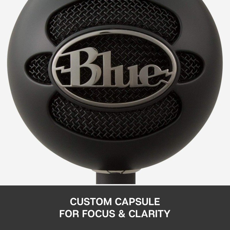 Blue Microphones Snowball iCE Plug 'n Play USB Microphone for Recording, Streaming, Podcasting, Gaming on PC and Mac, with Cardioid Condenser Capsule, Adjustable Desktop Stand and USB Cable - Black Blue Microphones Snowball iCE Plug 'n Play USB Microphone for Recording, Streaming, Podcasting, Gaming on PC and Mac, with Cardioid Condenser Capsule, Adjustable Desktop Stand and USB Cable - Black