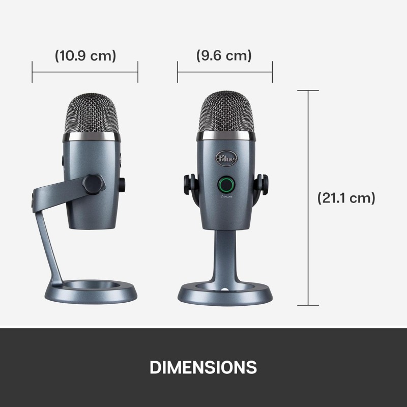 Blue Yeti Nano Premium USB Microphone for Recording, Streaming, Gaming, Podcasting on PC and Mac, Condenser Mic with Blue VO!CE Effects, Cardioid and Omni, No-Latency Monitoring-Shadow Grey Blue Yeti Nano Premium USB Microphone for Recording, Streaming, Gaming, Podcasting on PC and Mac, Condenser Mic with Blue VO!CE Effects, Cardioid and Omni, No-Latency Monitoring-Shadow Grey