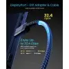 BlueRigger DisplayPort to DVI-D Gold-Plated Male to Male Adapter Cable compatible with PC, Laptop (10 Feet – 3 Meters)