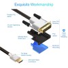 BlueRigger HDMI to DVI Cable (6FT, High-Speed, Bi-Directional Adapter Male to Male, DVI-D 24+1, 1080p, Aluminum Shell) Graphics Card