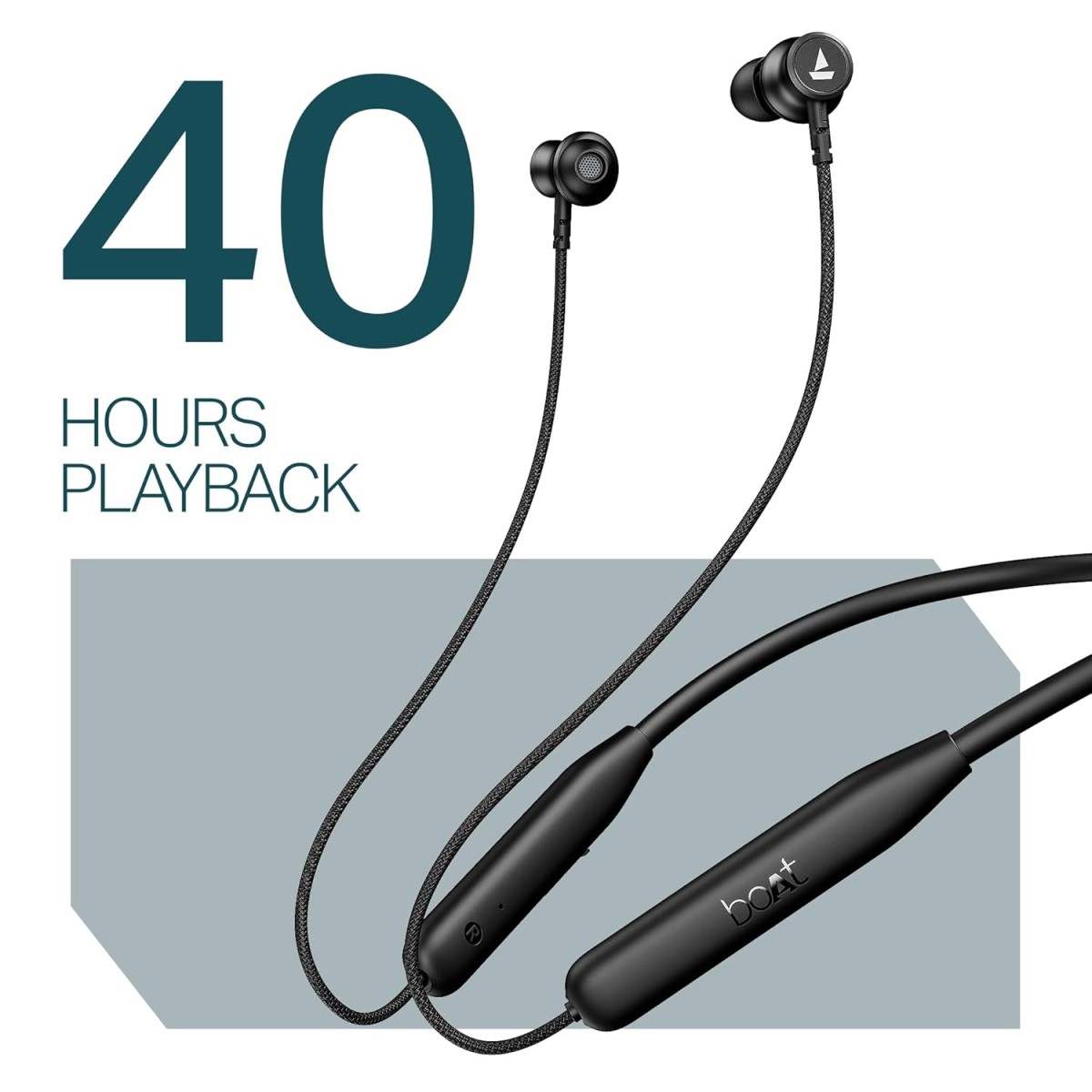 Boat 2025 Launch Rockerz 113, Bluetooth Neckband, Wireless with Mic in Ear Earphones Active Black Boat 2025 Launch Rockerz 113, Bluetooth Neckband, Wireless with Mic in Ear Earphones Active Black