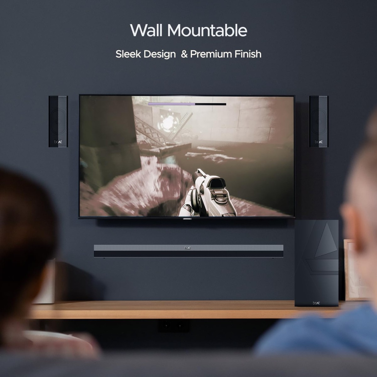 Boat Aavante Bar 3600/3500, 500W Signature Sound,5.1CH, Wall Mountable Design, Bass & Treble with Master Remote Control, Bluetooth Sound Bar, Home Theatre Soundbar Speaker (Premium Black) Boat Aavante Bar 3600/3500, 500W Signature Sound,5.1CH, Wall Mountable Design, Bass & Treble with Master Remote Control, Bluetooth Sound Bar, Home Theatre Soundbar Speaker (Premium Black)