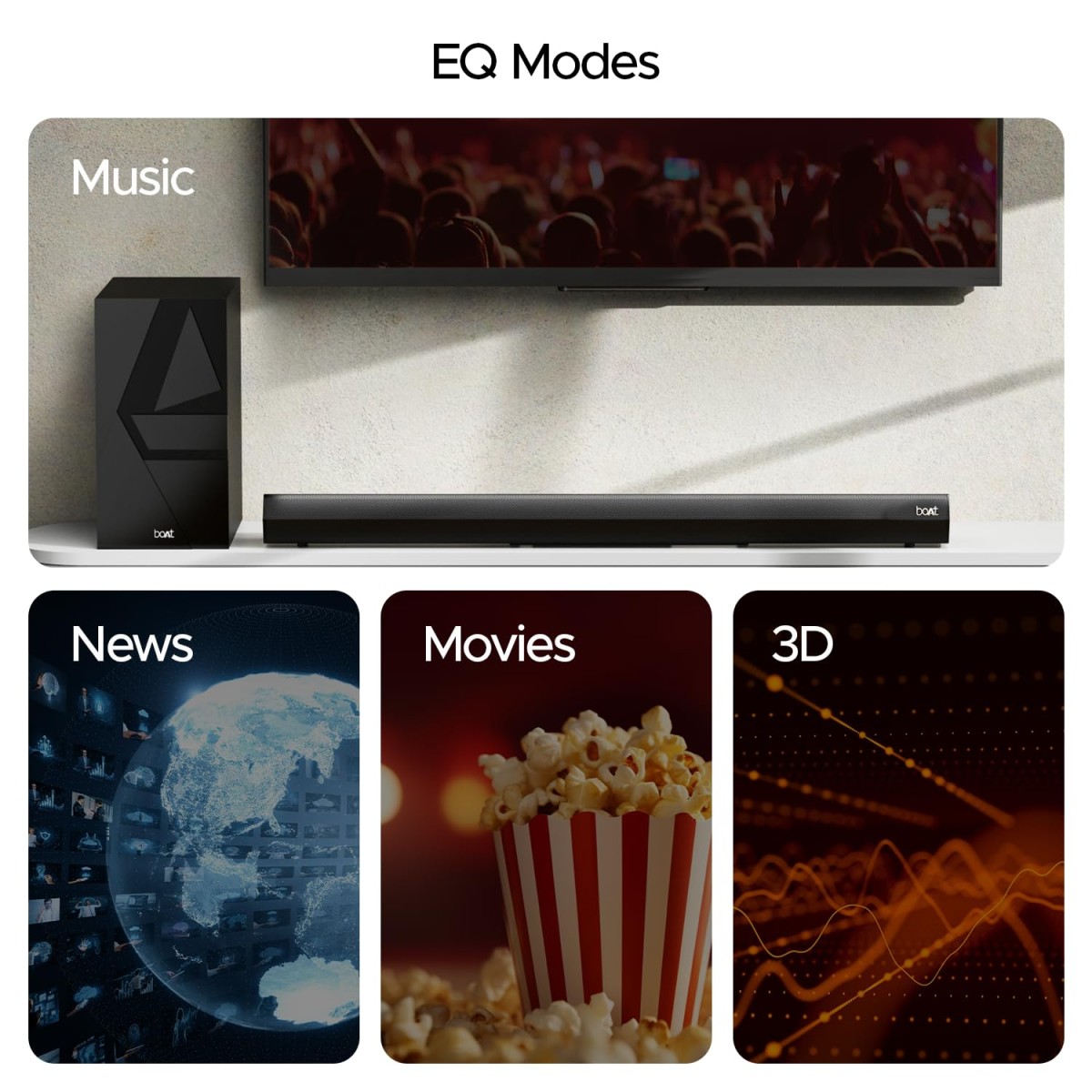 Boat Aavante Bar 3600/3500, 500W Signature Sound,5.1CH, Wall Mountable Design, Bass & Treble with Master Remote Control, Bluetooth Sound Bar, Home Theatre Soundbar Speaker (Premium Black) Boat Aavante Bar 3600/3500, 500W Signature Sound,5.1CH, Wall Mountable Design, Bass & Treble with Master Remote Control, Bluetooth Sound Bar, Home Theatre Soundbar Speaker (Premium Black)