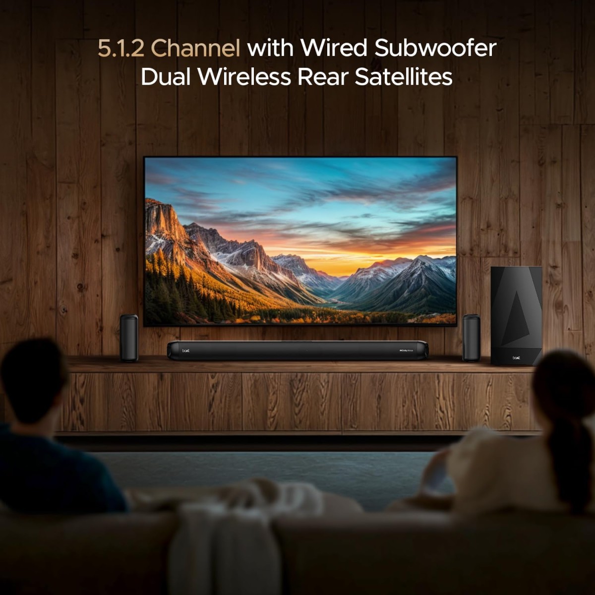 Boat Aavante Bar 5500DA 500W Bluetooth Soundbar w/Dolby Atmos & Cinematic Sound,5.1.2 Channel,8 Drivers for Surround Sound Effect,Multi- Compatibility, Remote Control(Premium Black) Boat Aavante Bar 5500DA 500W Bluetooth Soundbar w/Dolby Atmos & Cinematic Sound,5.1.2 Channel,8 Drivers for Surround Sound Effect,Multi- Compatibility, Remote Control(Premium Black)