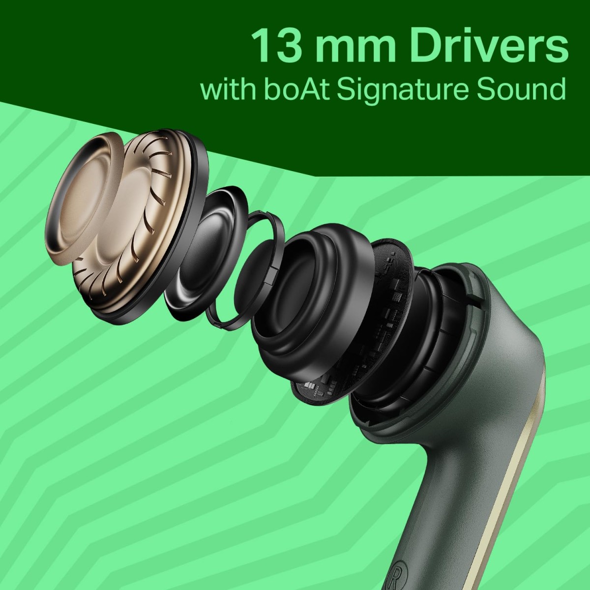 Boat Airdopes 219, 4Mics ENx, 40H Battery, Best in Segment for Calling, Stream Ad Free Music via App Support, Bluetooth Earbuds