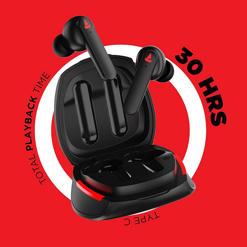 Boat Airdopes 641 Bluetooth Truly Wireless Earbuds with Mic (Black Fusion)