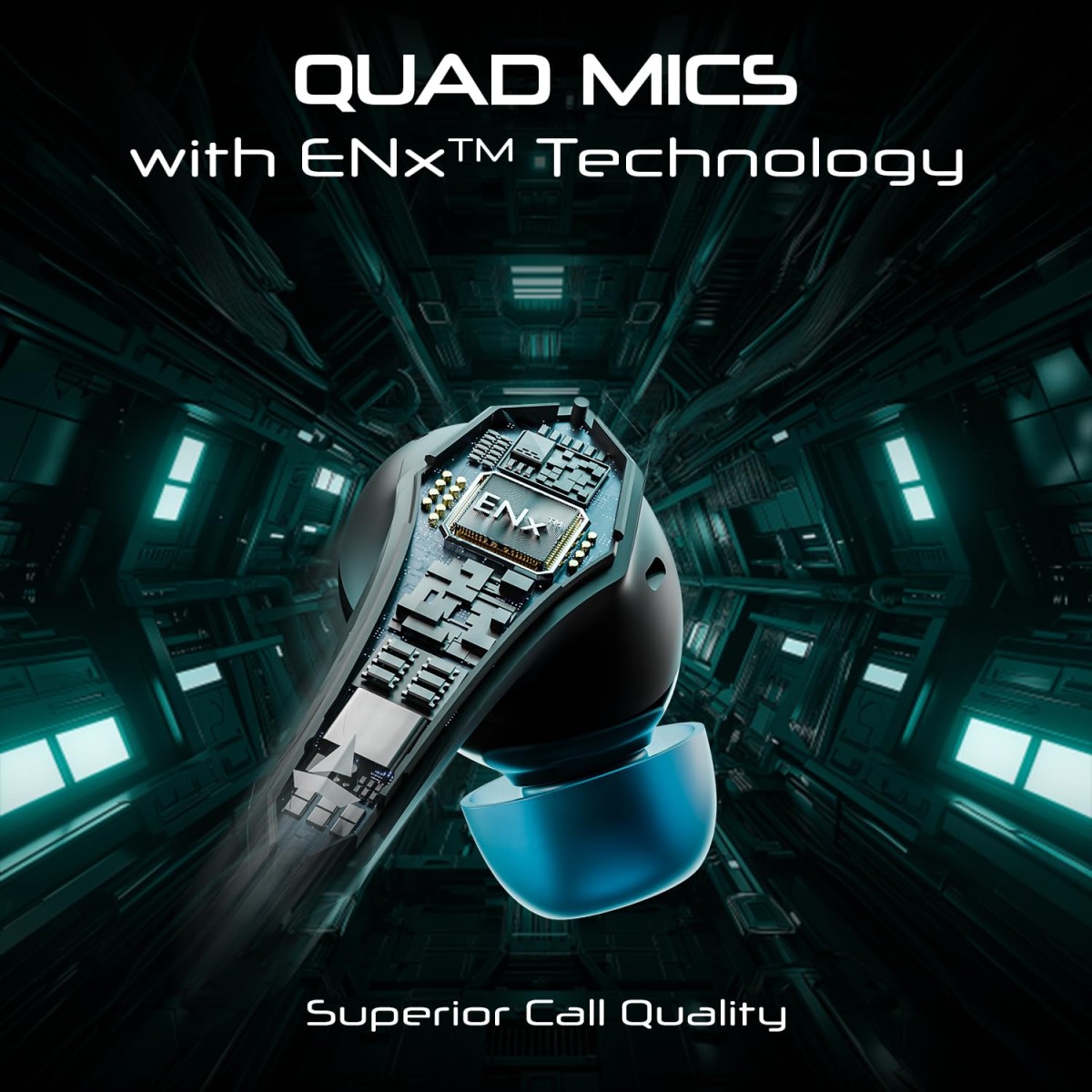 Boat Immortal 111, 40HRS Battery, 40ms Super Low Latency, RGB LEDs, 4Mics ENx Tech, Fast Charge, IPX4, v5.3 Bluetooth Earbuds, TWS Ear Buds Wireless Earphones with mic, Gaming Earbuds (Black Sabre)