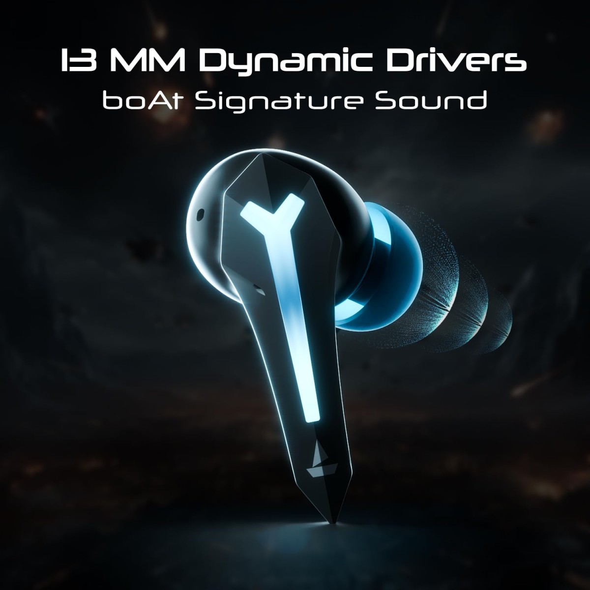 Boat Immortal 111, 40HRS Battery, 40ms Super Low Latency, RGB LEDs, 4Mics ENx Tech, Fast Charge, IPX4, v5.3 Bluetooth Earbuds, TWS Ear Buds Wireless Earphones with mic, Gaming Earbuds (Black Sabre)