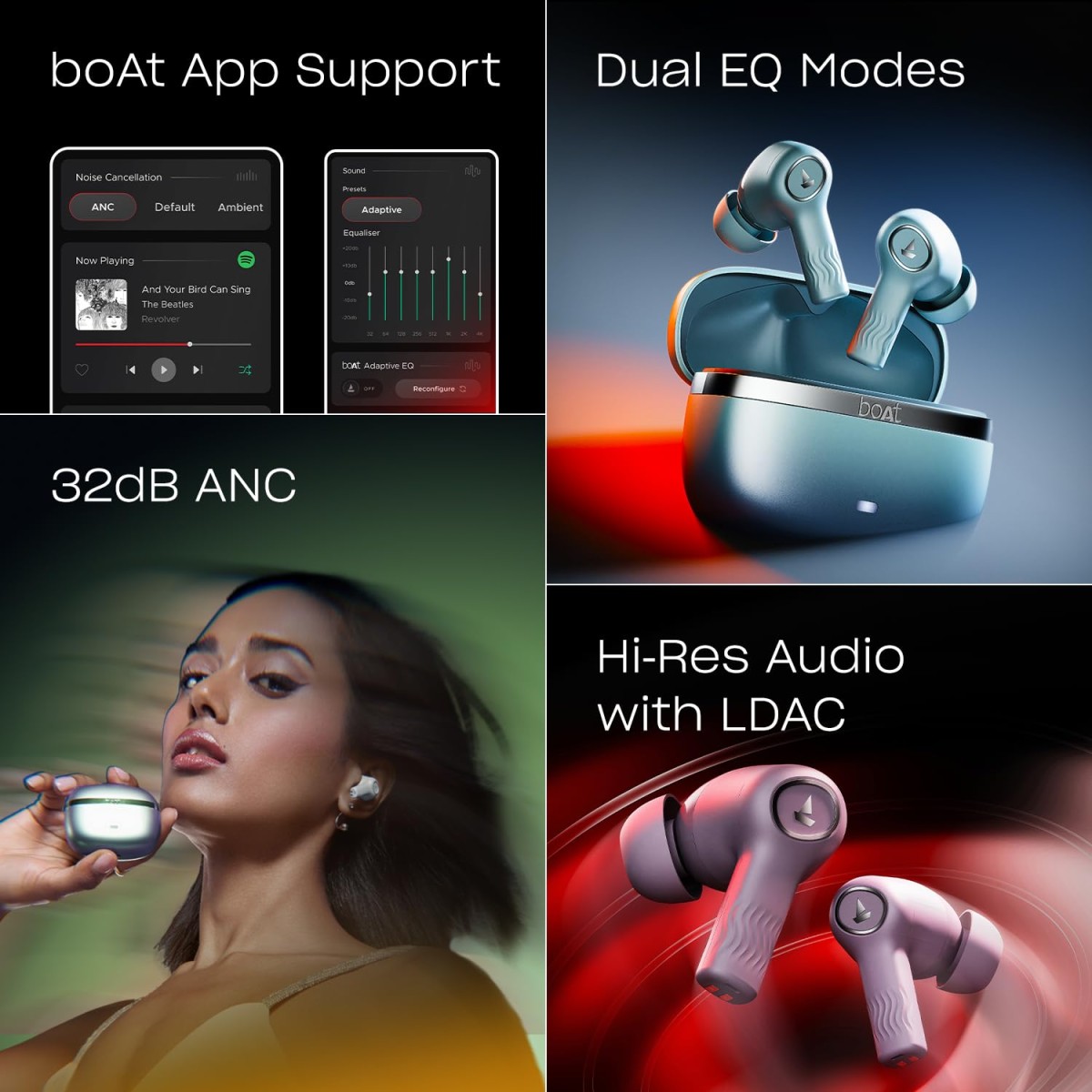 Boat Nirvana Ion ANC Pro, Hi-Res Audio LDAC,ANC(~32dB), 120Hrs Battery, App Support, Fast Charge, v5.3 Bluetooth TWS in Ear Earbuds Wireless Earphones with mic (Blazing Comet) Boat Nirvana Ion ANC Pro, Hi-Res Audio LDAC,ANC(~32dB), 120Hrs Battery, App Support, Fast Charge, v5.3 Bluetooth TWS in Ear Earbuds Wireless Earphones with mic (Blazing Comet)