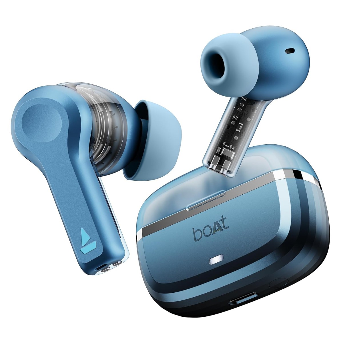 Boat Nirvana Space, 360º Spatial Audio, Active Noise Cancellation (~32dB), 100Hrs Battery,4Mics ENx, Fast Charge, v5.3 Bluetooth Earbuds, TWS Ear Buds Wireless Earphones with mic (Infinity Blue) Boat Nirvana Space, 360º Spatial Audio, Active Noise Cancellation (~32dB), 100Hrs Battery,4Mics ENx, Fast Charge, v5.3 Bluetooth Earbuds, TWS Ear Buds Wireless Earphones with mic (Infinity Blue)