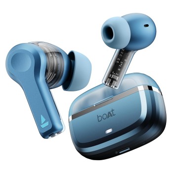 Boat Nirvana Space, 360º Spatial Audio, Active Noise Cancellation (~32dB), 100Hrs Battery,4Mics ENx, Fast Charge, v5.3 Bluetooth Earbuds, TWS Ear Buds Wireless Earphones with mic (Infinity Blue) Boat Nirvana Space, 360º Spatial Audio, Active Noise Cancellation (~32dB), 100Hrs Battery,4Mics ENx, Fast Charge, v5.3 Bluetooth Earbuds, TWS Ear Buds Wireless Earphones with mic (Infinity Blue)