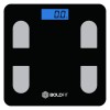 Boldfit Weight Machine For Body Weight Digital Bathroom Scale For Human Body Weight Measurement Extra Thick Weighing Scale With LCD Display 36Months Warranty Black,Max Weight 180Kg