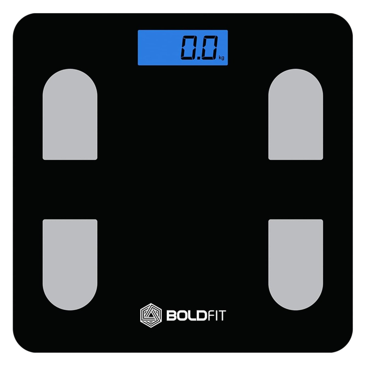 Boldfit Weight Machine for Body Weight Machine Digital Bathroom Scale for Human Body Weight Measurement Extra Thick Weighing Scale with LCD Display 36Months Warranty, Black,Max Weight 180Kgs
